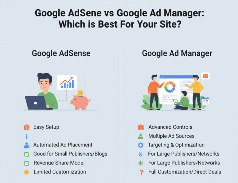 الفرق بين Google AdSense وGoogle Ad Manager: أيهما أفضل لموقعك؟